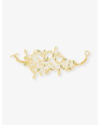 Zimmermann - Bloom Crystal-embellished 12ct Yellow Gold Plated-brass Cuff - Lyst