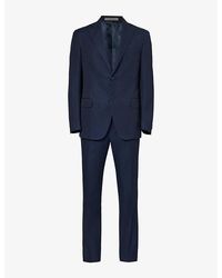 Corneliani - Single-breasted Regular-fit Cotton And Linen-blend Suit - Lyst