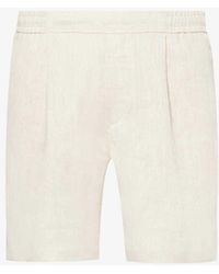 CHE - Pleated Slip-pocket Linen Shorts - Lyst