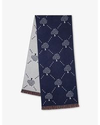 Mulberry - Diamond Tree Jacquard Wool Scarf - Lyst