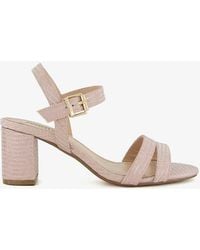 Dune - Merisa Wide-fit Block-heel Woven Sandals - Lyst