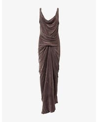 Rick Owens - Strutter Draped Velvet Gown - Lyst