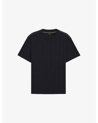 BOSS - Logo-Embroidered Short-Sleeve Cotton T-Shirt - Lyst
