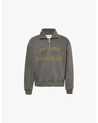 STORY mfg. - Geo Text-Embroidery Relaxed-Fit Organic-Cotton Sweatshirt - Lyst