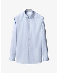 Eton - Signature Geometric-Print Slim-Fit Cotton Shirt - Lyst