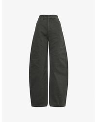 Lemaire - High-Waist Curve-Leg Denim Trousers - Lyst
