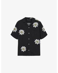 AllSaints - Petal Graphic-Print Woven Shirt - Lyst