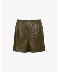 Loewe - Monogram Relaxed-Fit Leather Shorts - Lyst
