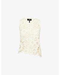 ME+EM - Asymmetric Cotton Crochet-Knit Vest Top - Lyst