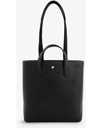 Montblanc - Sartorial Brand-plaque Leather Tote Bag - Lyst