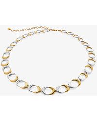 Monica Vinader - Kissing Moon 18ct -plated Vermeil Sterling-silver And Sterling-silver Necklace - Lyst