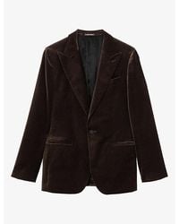 Reiss - Aspara Tailored-Fit Stretch-Velvet Blazer - Lyst