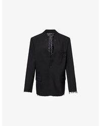 TEAM WANG design - Acceptance Raw-Trim Woven Jacket - Lyst