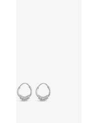 Anna + Nina Multi-ring Sterling-silver Hoop Earrings - Metallic