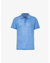 Vilebrequin - Pyramid Brand-embroidered Relaxed-fit Linen Polo Shirt X - Lyst