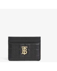 Burberry - Lola Logo-plaque Leather Card Holder - Lyst