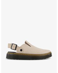 Dr. Martens - Carlson Contrast-stitched Suede Mules - Lyst