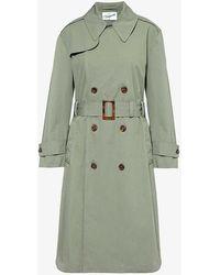 VAQUERA - Underwear-embellished Cut-out Woven Trench Coat - Lyst