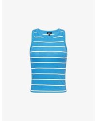 ME+EM - Regular-Fit Striped Stretch-Cotton Jersey Top - Lyst