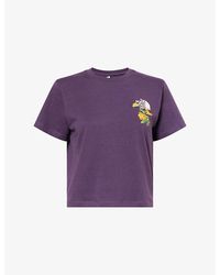 The North Face - Flora Embroidered Regular-Fit Cotton-Jersey T-Shirt - Lyst