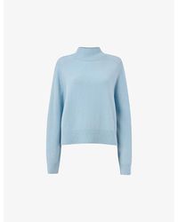 Whistles - Funnel-Neck Relaxed-Fit Wool Jumper - Lyst