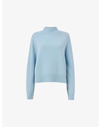Whistles - Funnel-Neck Relaxed-Fit Wool Jumper - Lyst