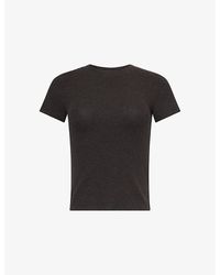 FRAME - The Rib Baby Tee Modal-Jersey Top - Lyst