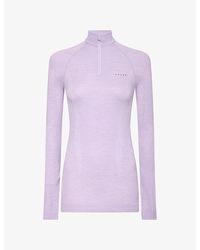 FALKE - Wool-Tech Zip Long-Sleeve Thermal Top - Lyst