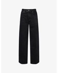 FRAME - The Collegiate Wide-Leg Denim Jeans - Lyst