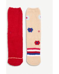 Stance Cozy Woven Socks Set Of Two - Red