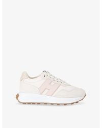 Hogan - H641 H Logo-Embroidered Leather Low-Top Trainers - Lyst