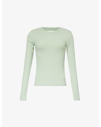 Citizens of Humanity - Bina Long-sleeved Organic Cotton-blend Jersey Top - Lyst