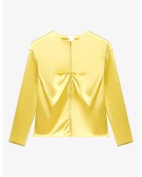 Marni - Contrast-Stitch Satin Top - Lyst