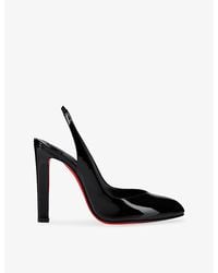 Christian Louboutin - Fannylove Sling 100 Patent-Leather Heeled Courts - Lyst