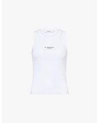 Givenchy - Logo-Print Ribbed Cotton-Jersey Tank Top - Lyst