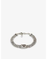 Gucci - Crystal-embellished Brass Bracelet - Lyst