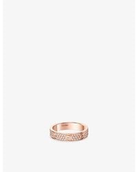 Cartier - Love Small Model 18Ct Rose- And 0.31Ct Diamond Ring - Lyst