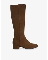 Dune - Tayla Suede Heeled Knee-High Boots - Lyst