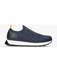 Doucal's - Sydney Knitted And Leather Trainers - Lyst