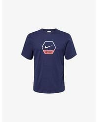 Nike - Logo-Print Crew-Neck Cotton T-Shirt - Lyst