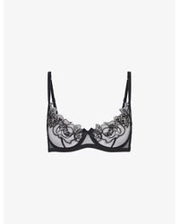 Agent Provocateur - Lindie Embroidered Underwired Mesh Bra - Lyst