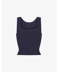 Skims - Ribbed Scoop-Neck Cotton-Jersey Tank Top - Lyst