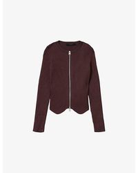 AllSaints - Cruz Zip-Up Knitted Cardigan - Lyst