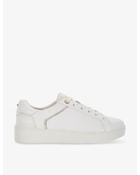 Dune - Elli Logo-Badge Faux-Leather Low-Top Trainers - Lyst