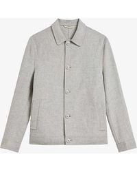 Ted Baker - Collared Regular-fit Wool-blend Jacket - Lyst