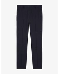 The Kooples - Front Crease Mid-Rise Slim-Fit Wool Trousers - Lyst