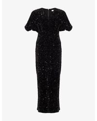 Phase Eight - Elaina Sequin-Embellished Woven Maxi Dress - Lyst
