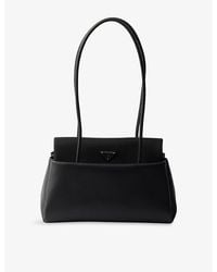 Prada - Passage Medium Leather With Re-Nylon Flap Shoulder Bag - Lyst