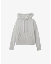 Reiss - Candy Relaxed-fit Cotton And Linen-blend Hoody - Lyst