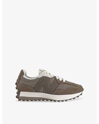 New Balance - 327 Suede And Mesh Low-Top Trainers - Lyst